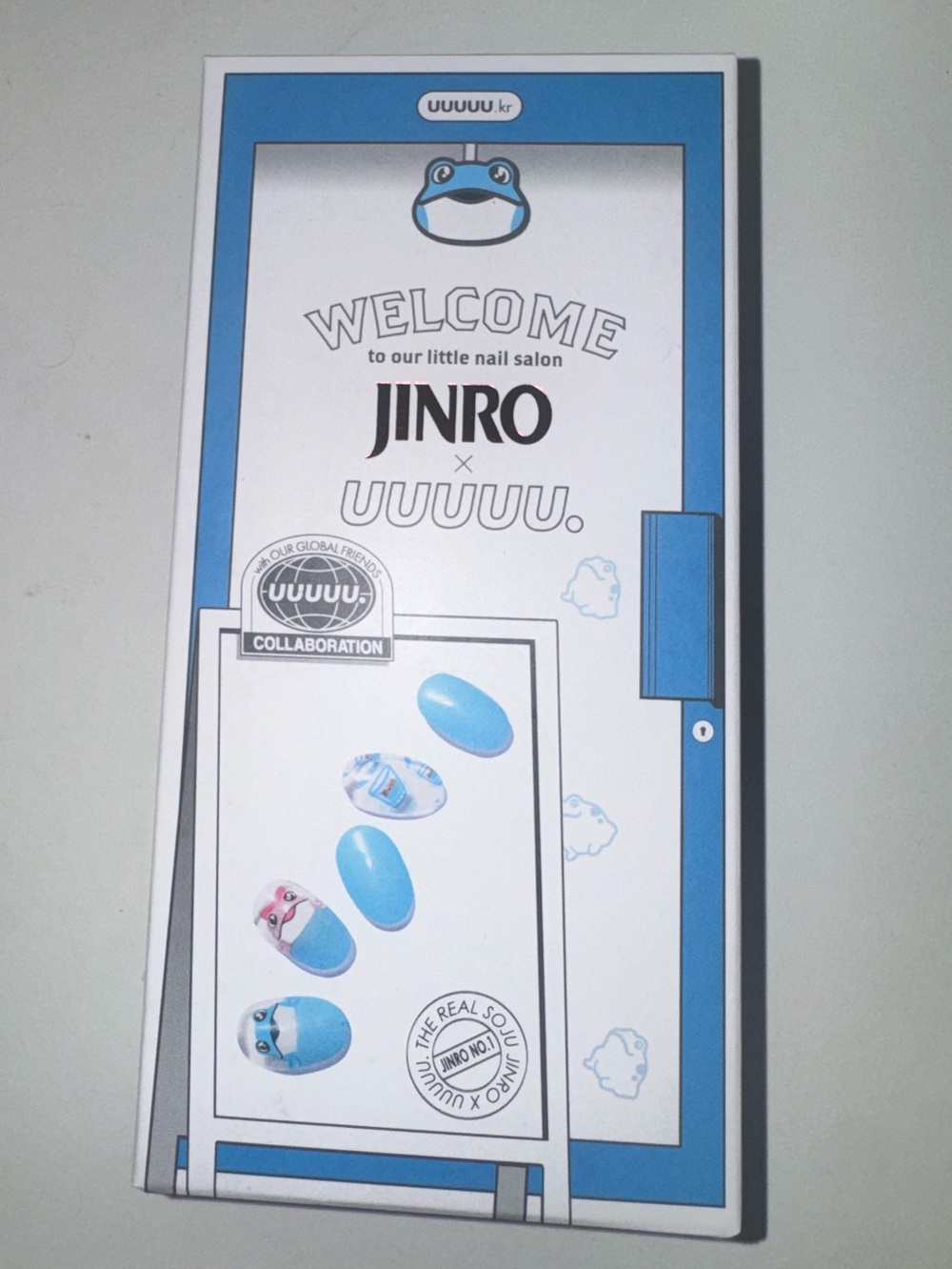 Jinro x uuuuu. Blue Nail Strip Set